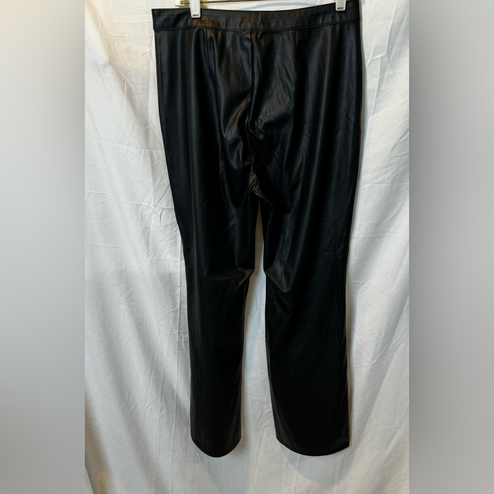 Wild Fable Black Faux Leather Straight Leg Pant Size 10 - Picture 3 of 8